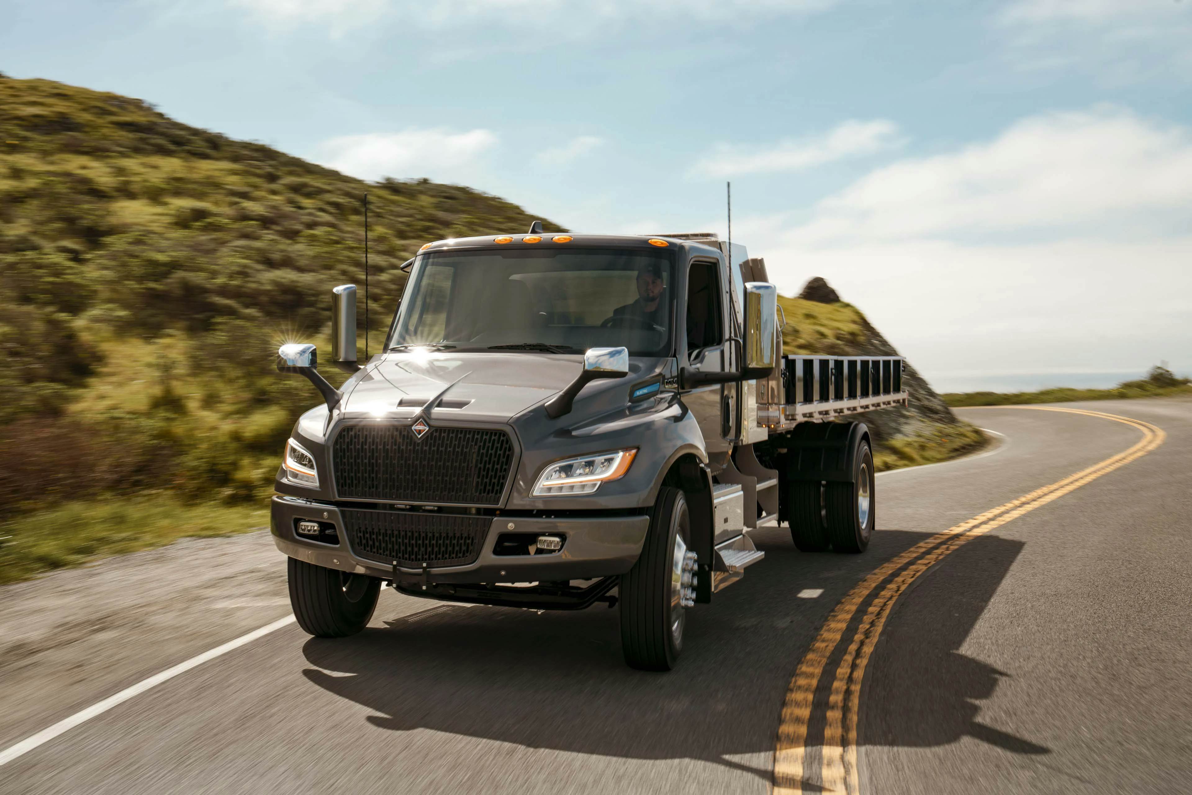 International eMV Foreground Front Concrete road Hills