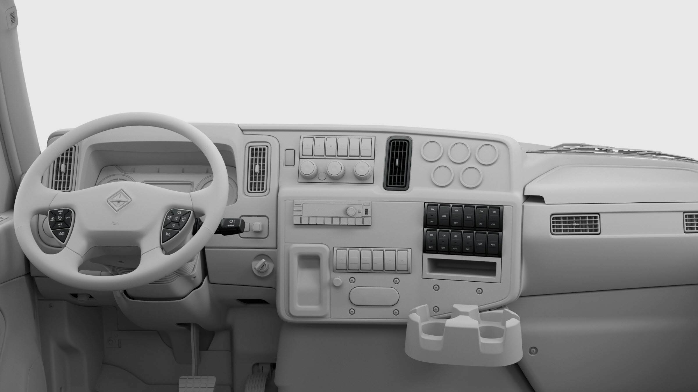 The interior of a car