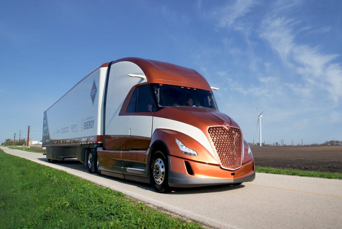 A truck on the road