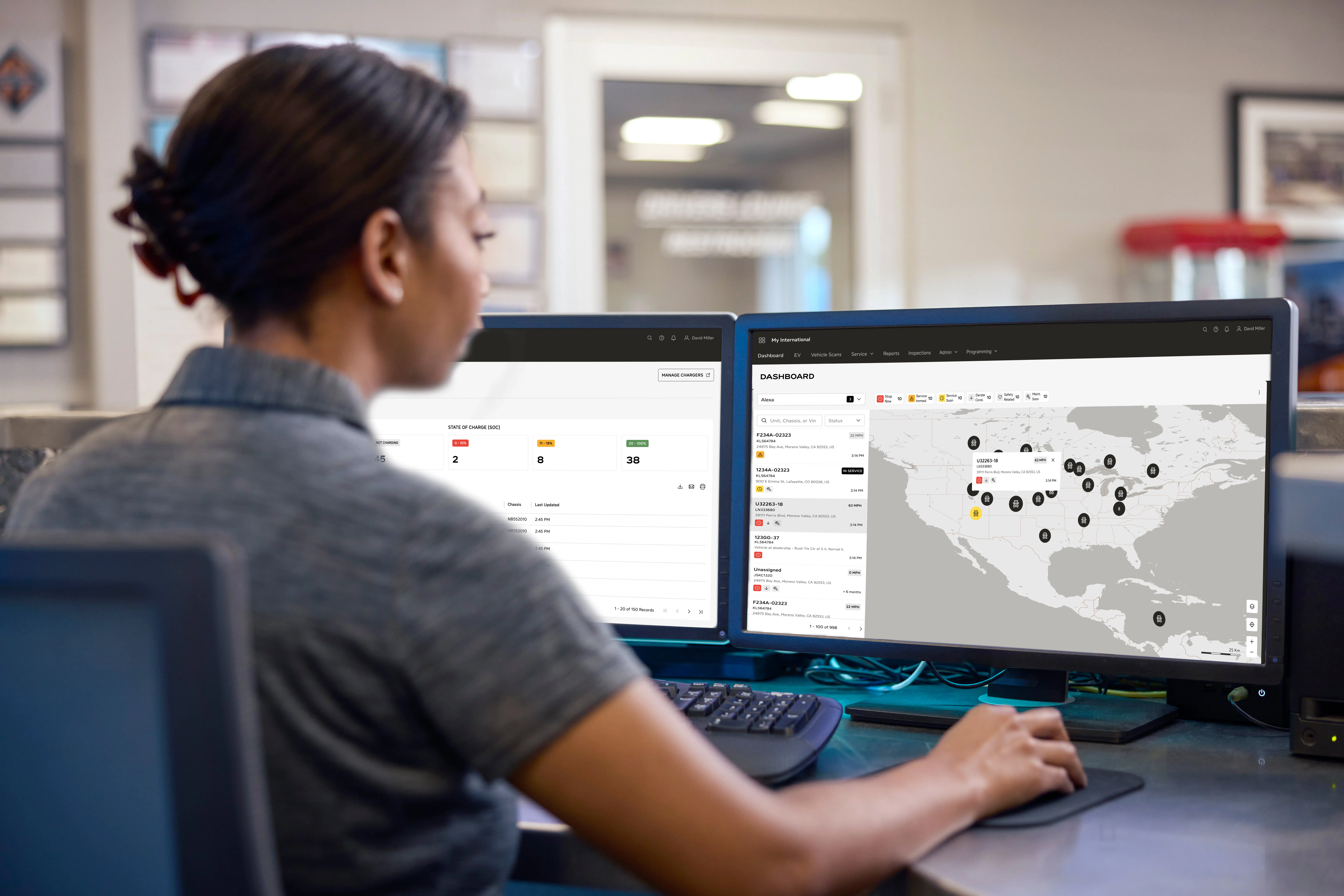 A person working on a computer