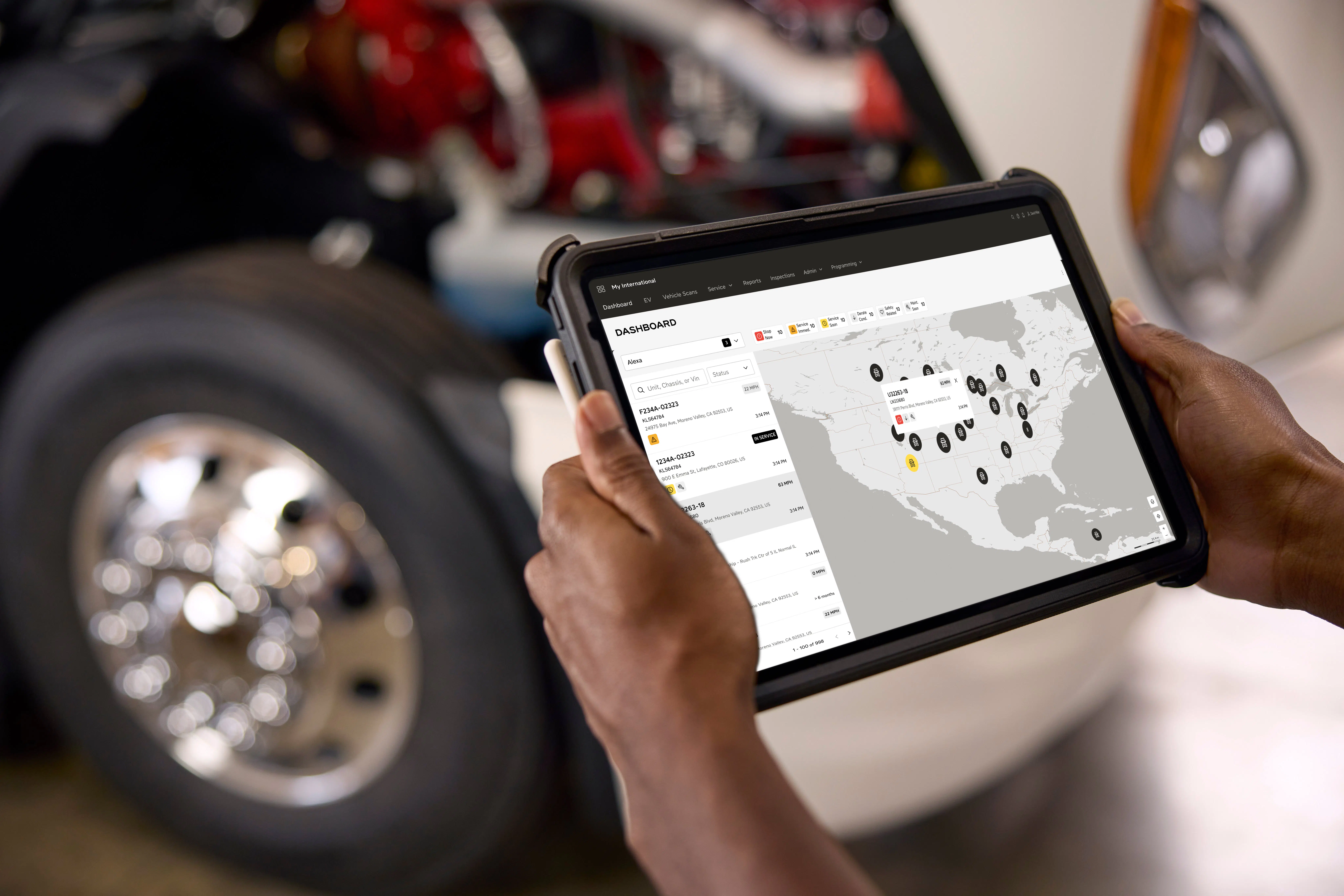 A person using a tablet