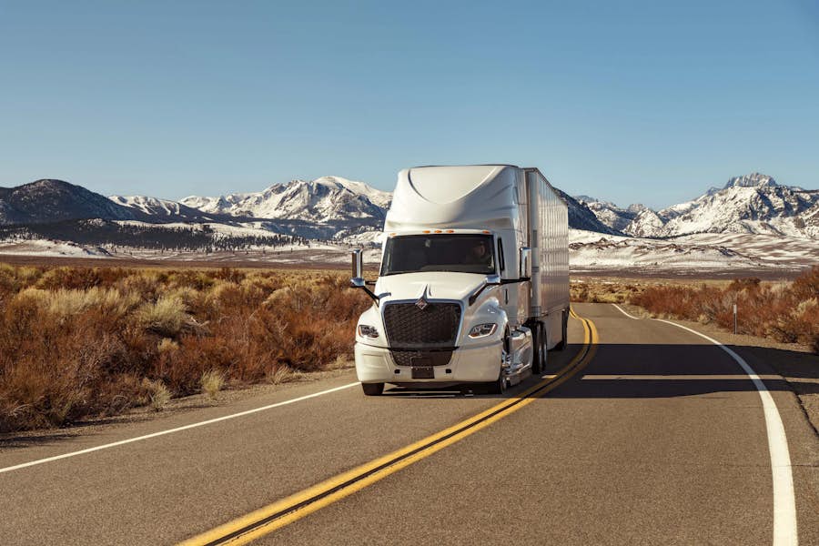 A truck on the road