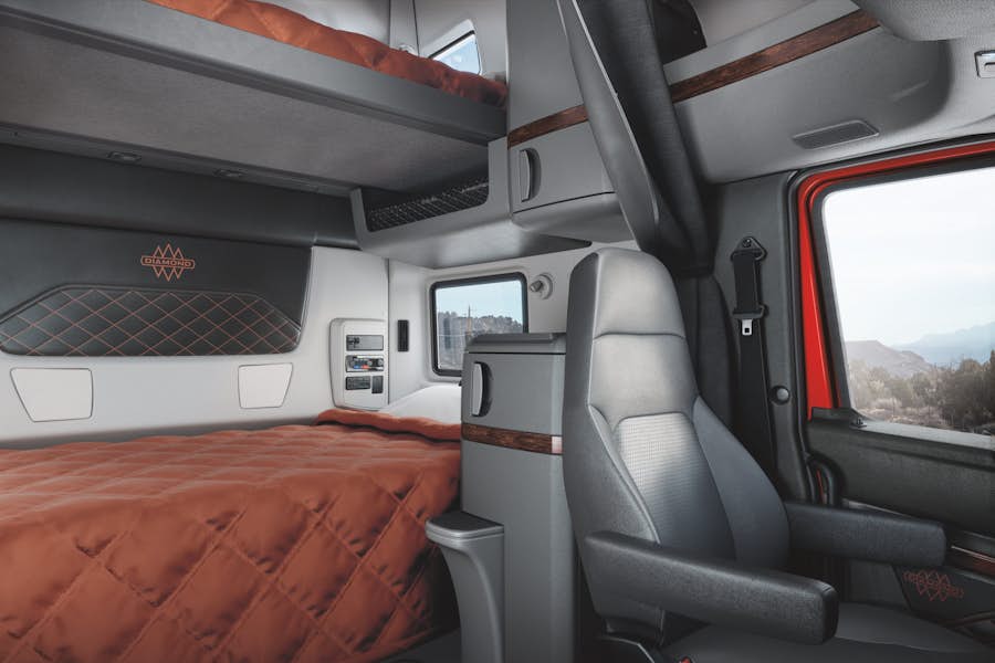 A bed in a vehicle